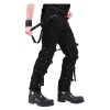 Men Gothic D Rings Pant Black Bondage Straps Trousers Punk Cyber Zip Pants Steampunk Pant